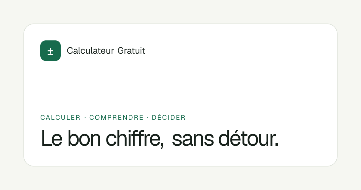 Calculateur Gratuit